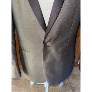 NWOT Mens Mark of‎ Distinction Starlight Stone Metallic Slim Tuxedo Jacket 40R